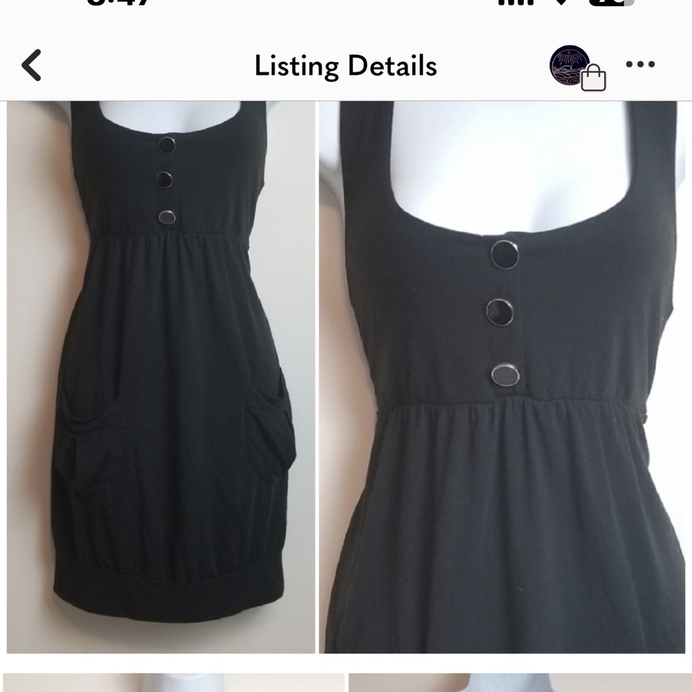 Vintage 90s DELIA'S Pocket Front Mini Dress